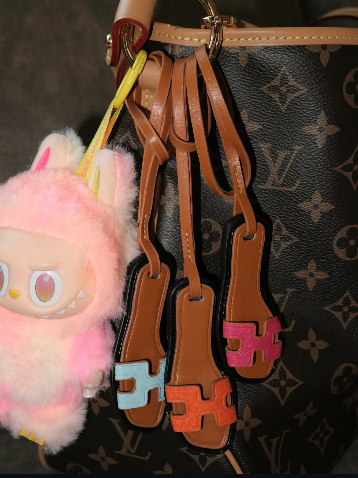 Mini Leather Slipper Charm