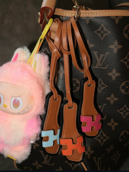 Mini Leather Slipper Charm