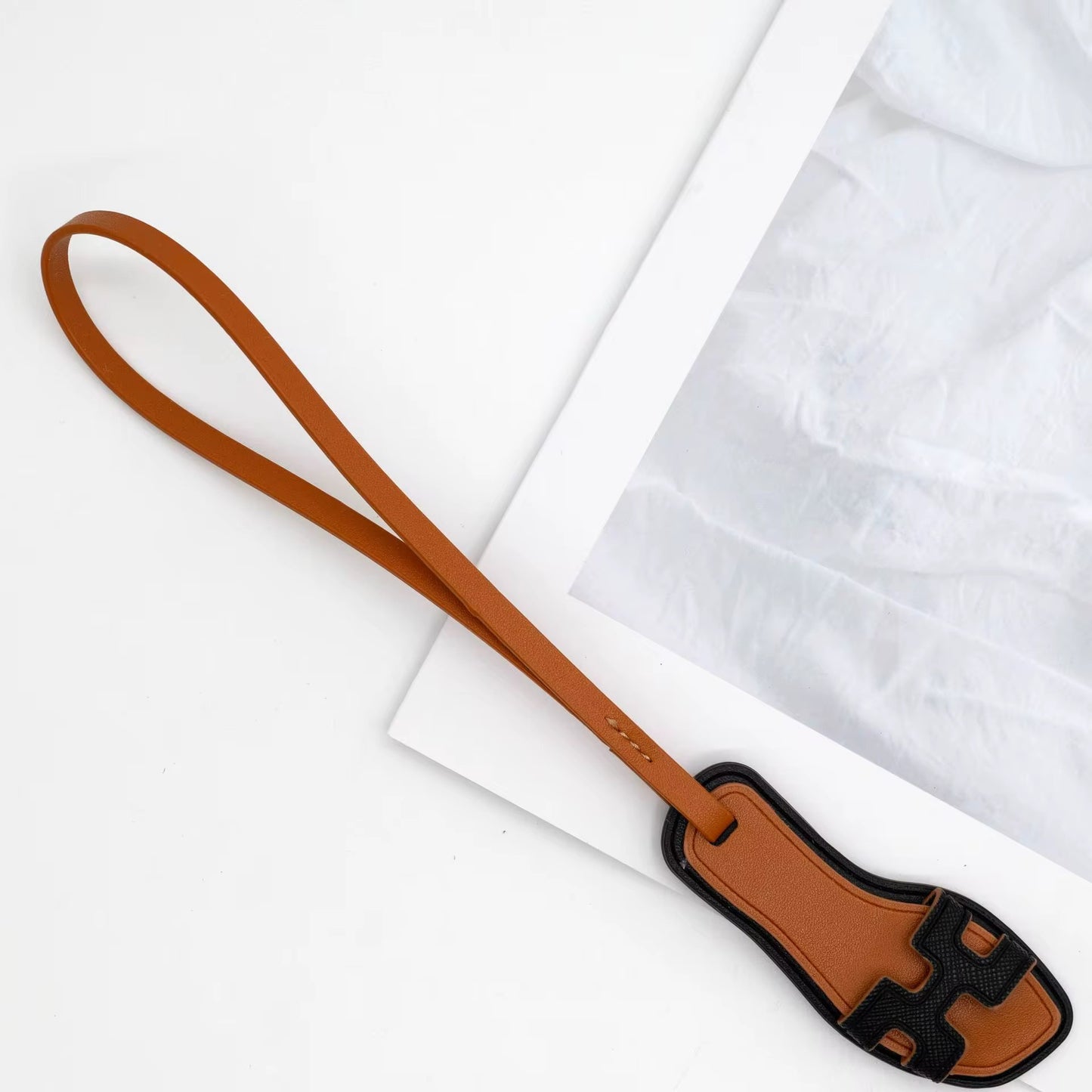 Mini Leather Slipper Charm
